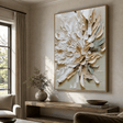 Textured Floral Elegance | Beige Blossom