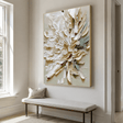 Textured Floral Elegance | Beige Blossom