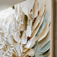 Textured Floral Elegance | Beige Blossom