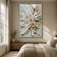 Textured Floral Elegance | Beige Blossom