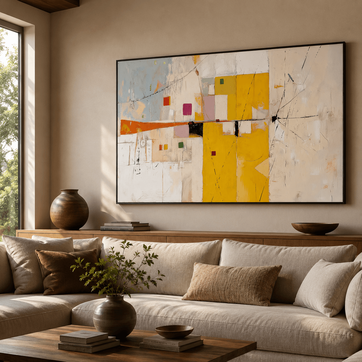 Textured Colorful Geometry | Yellow White