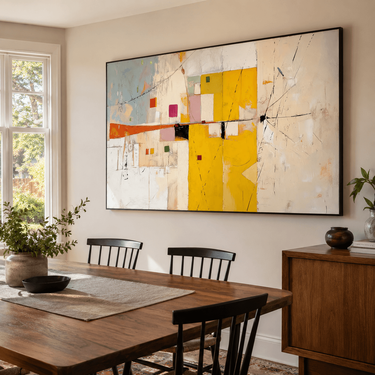 Textured Colorful Geometry | Yellow White