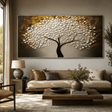 Textured Tree Opulence | White Brown