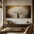 Textured Tree Opulence | White Brown