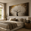 Textured Tree Opulence | White Brown