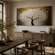 Textured Tree Opulence | White Brown