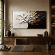 Textured Foliage Grandeur | Gold White
