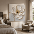 Textured Floral Opulence | White Bloom