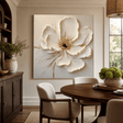 Textured Floral Opulence | White Bloom
