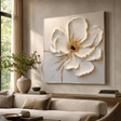 Textured Floral Opulence | White Bloom