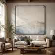 Minimalist Blue Seascape Art | Calm Sophistication