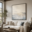 Minimalist Blue Seascape Art | Calm Sophistication