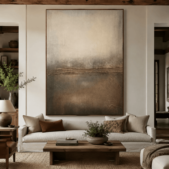 Textured Earthy Hues Art | Minimalist Sophistication