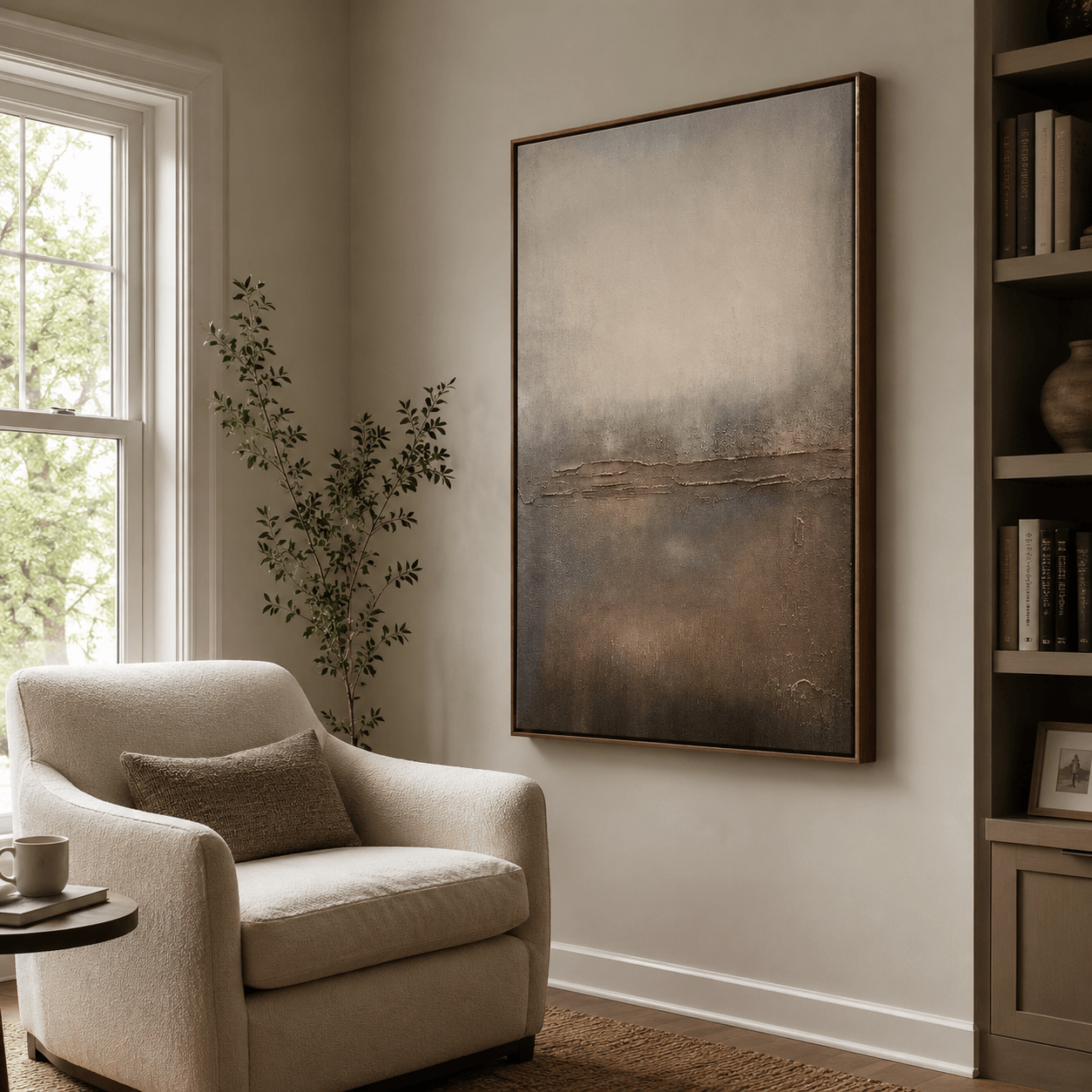 Textured Earthy Hues Art | Minimalist Sophistication
