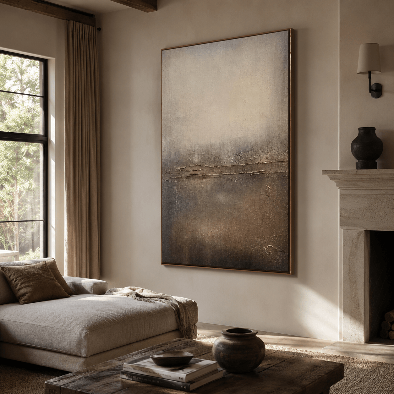Textured Earthy Hues Art | Minimalist Sophistication