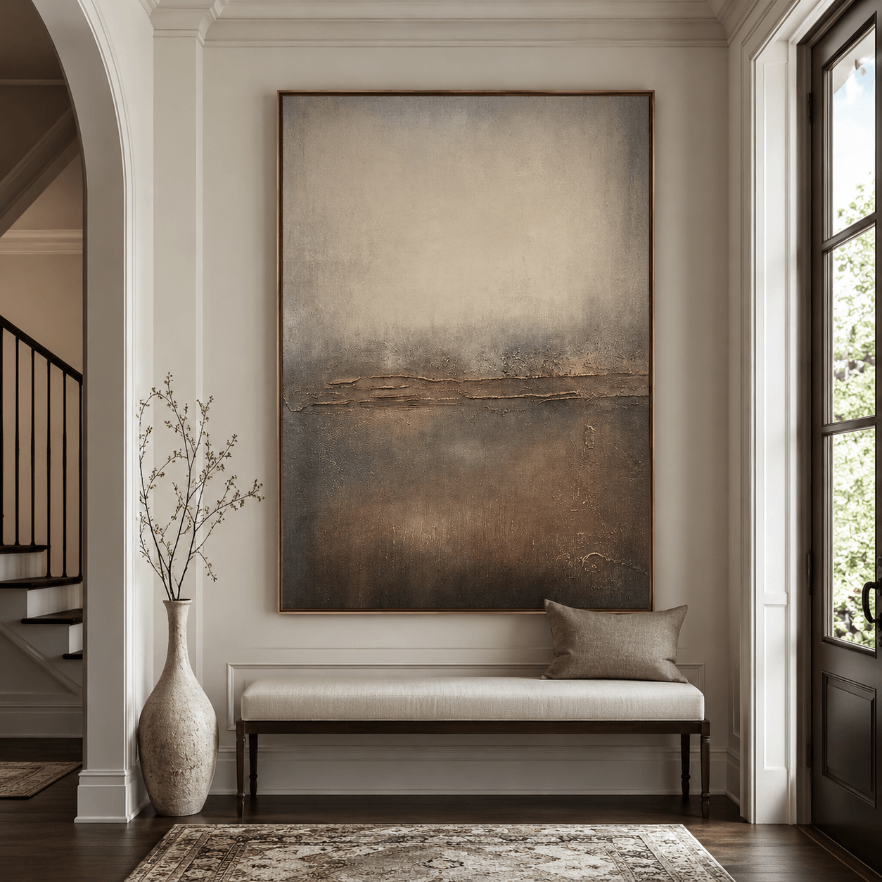 Textured Earthy Hues Art | Minimalist Sophistication