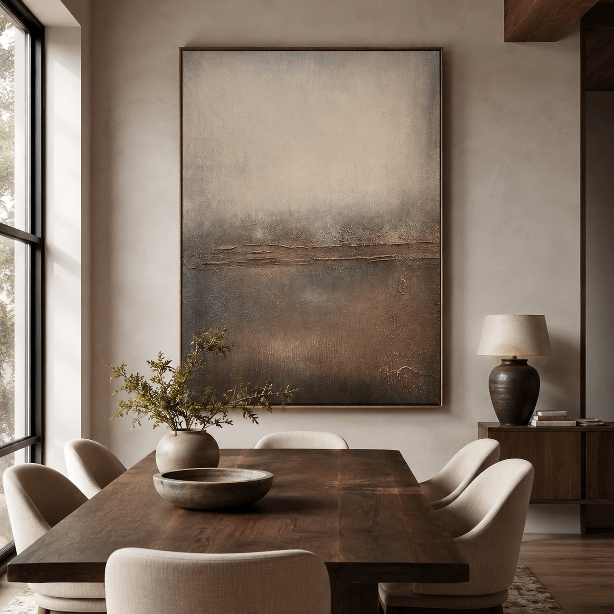 Textured Earthy Hues Art | Minimalist Sophistication