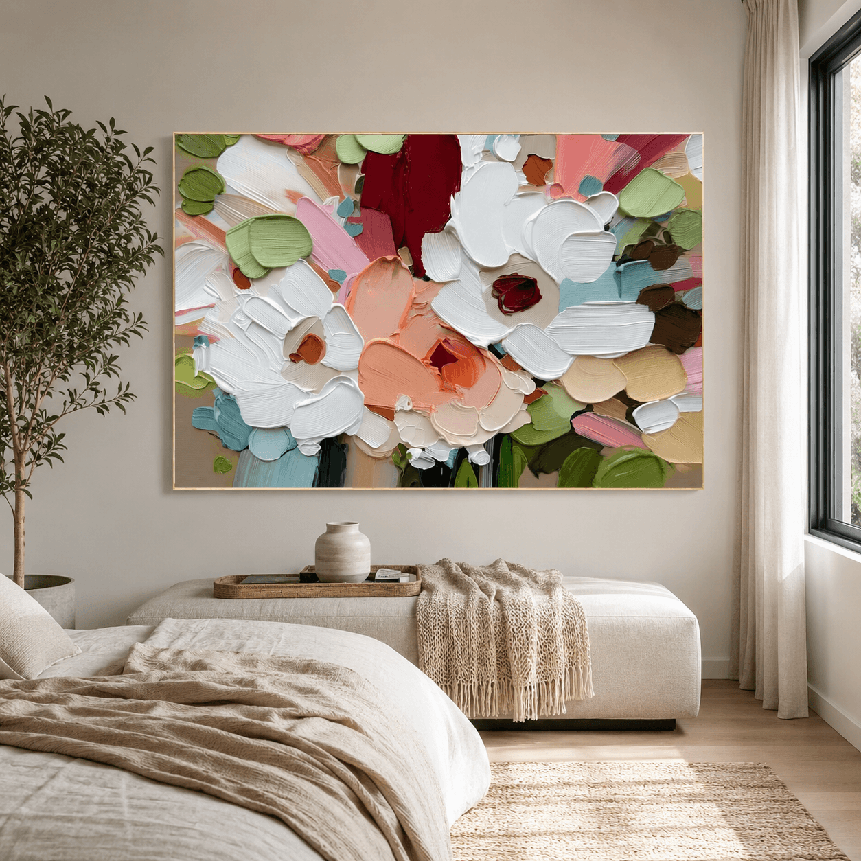 Impasto Petal Radiance | Garden Glow