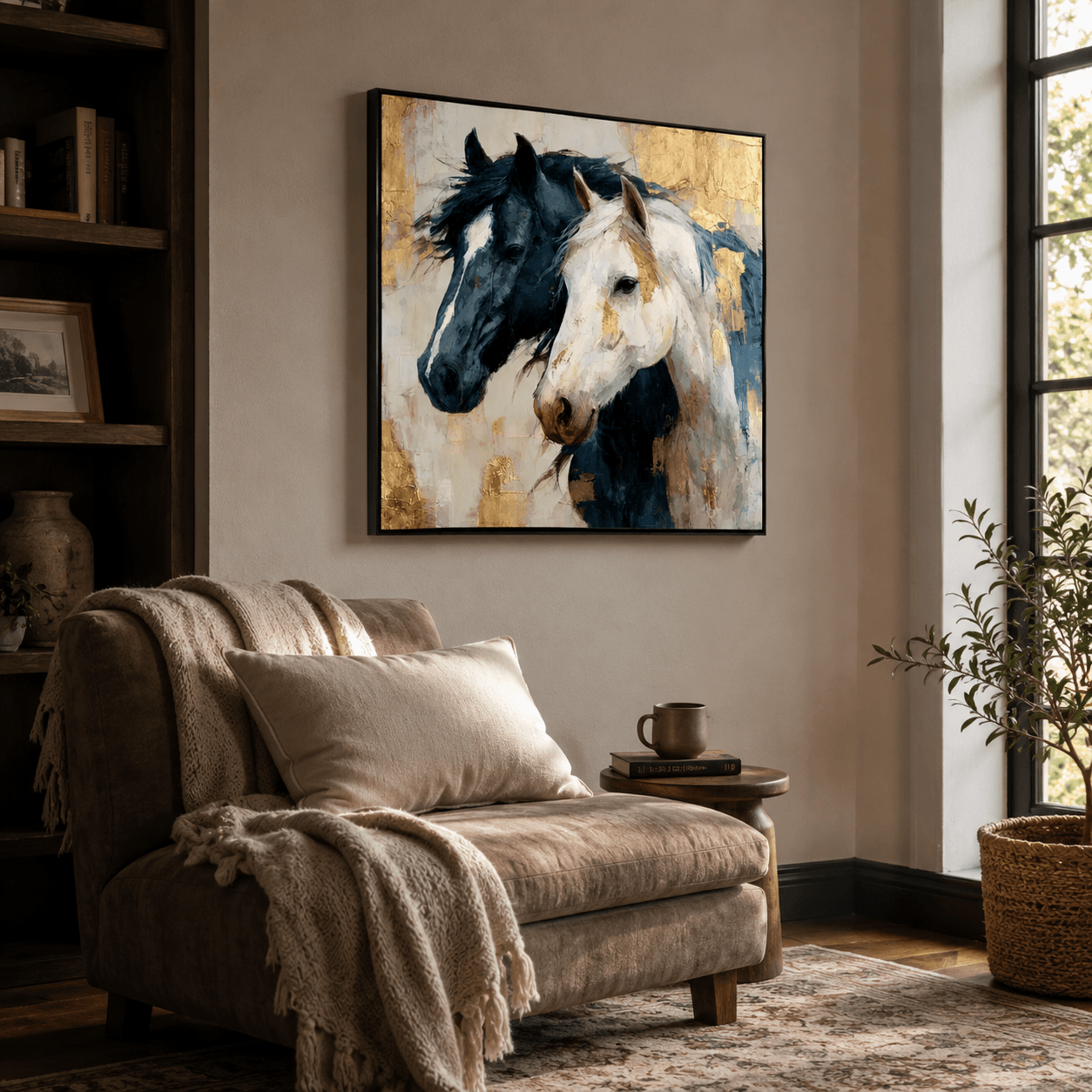 Textured Equine Elegance | Dual Steeds