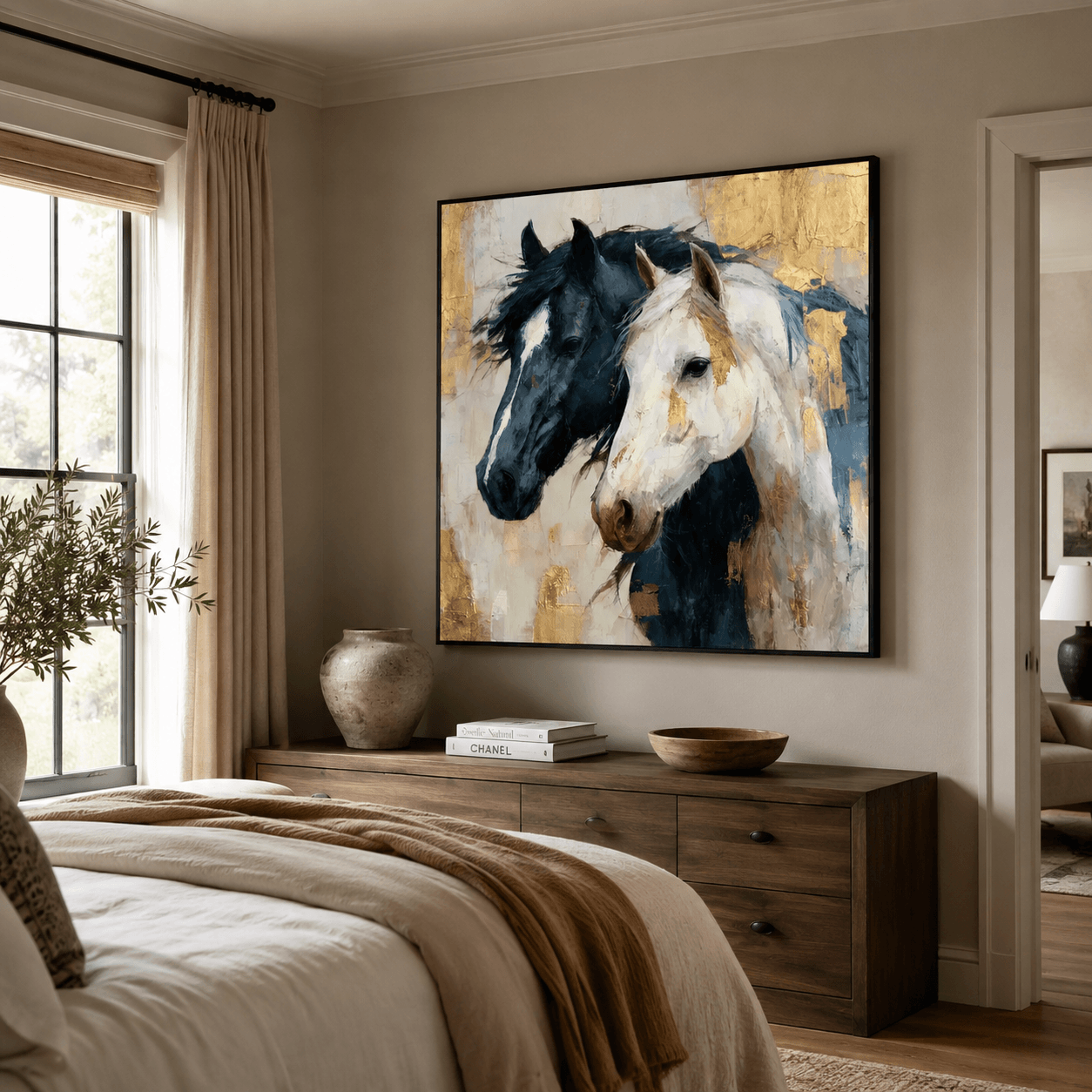 Textured Equine Elegance | Dual Steeds