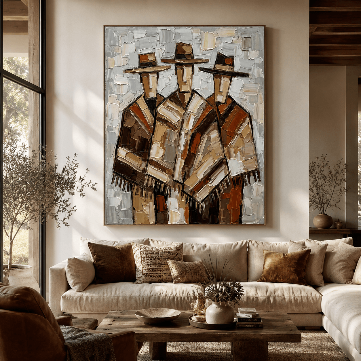 Textured Cloaked Trio | Earthy Hues