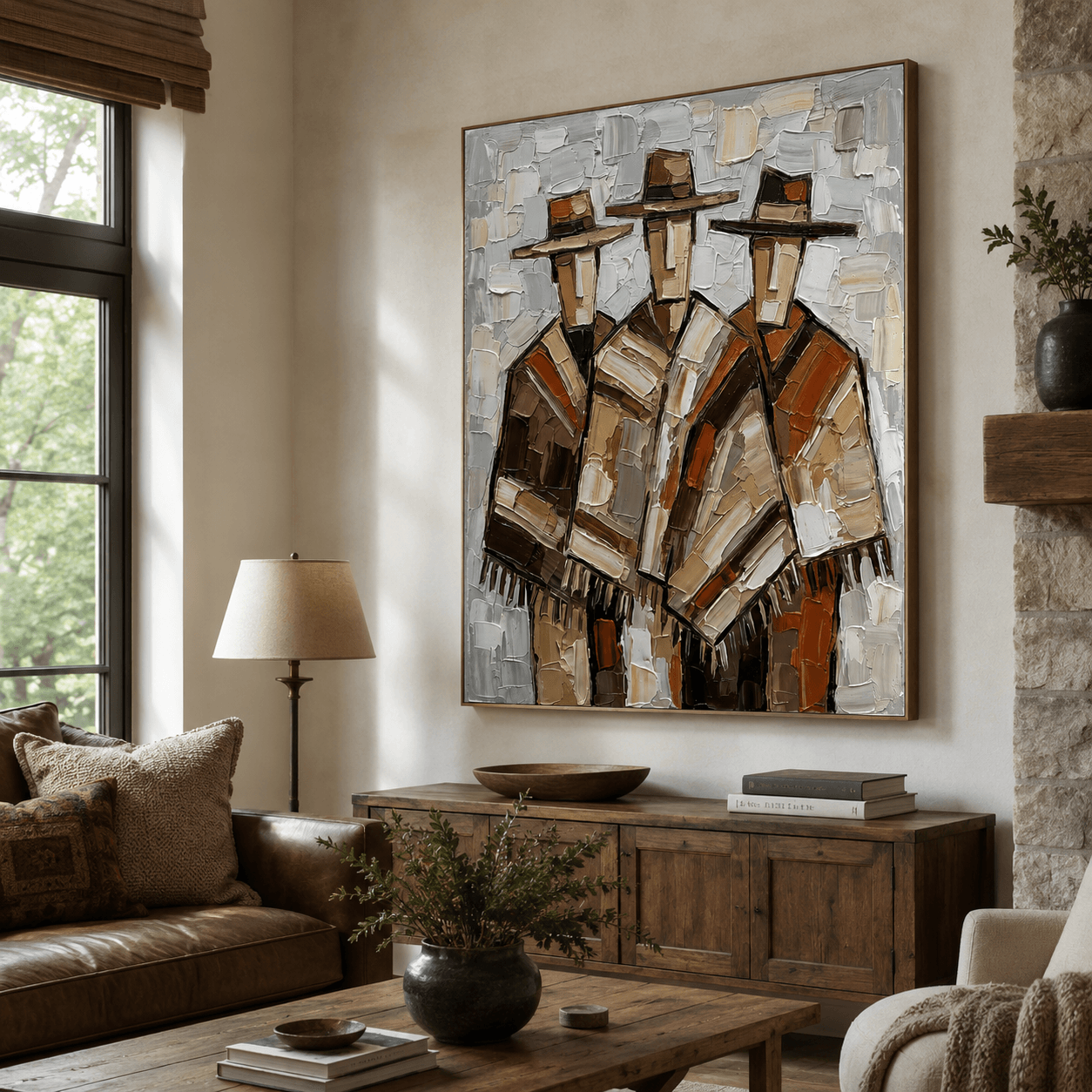 Textured Cloaked Trio | Earthy Hues
