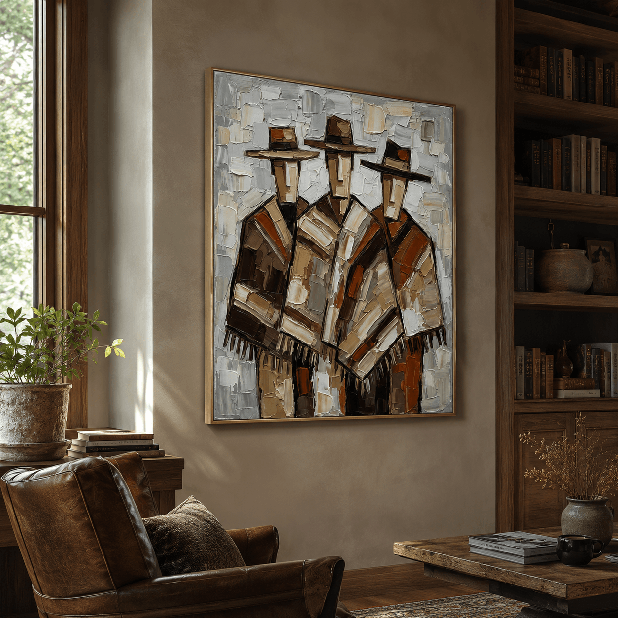 Textured Cloaked Trio | Earthy Hues