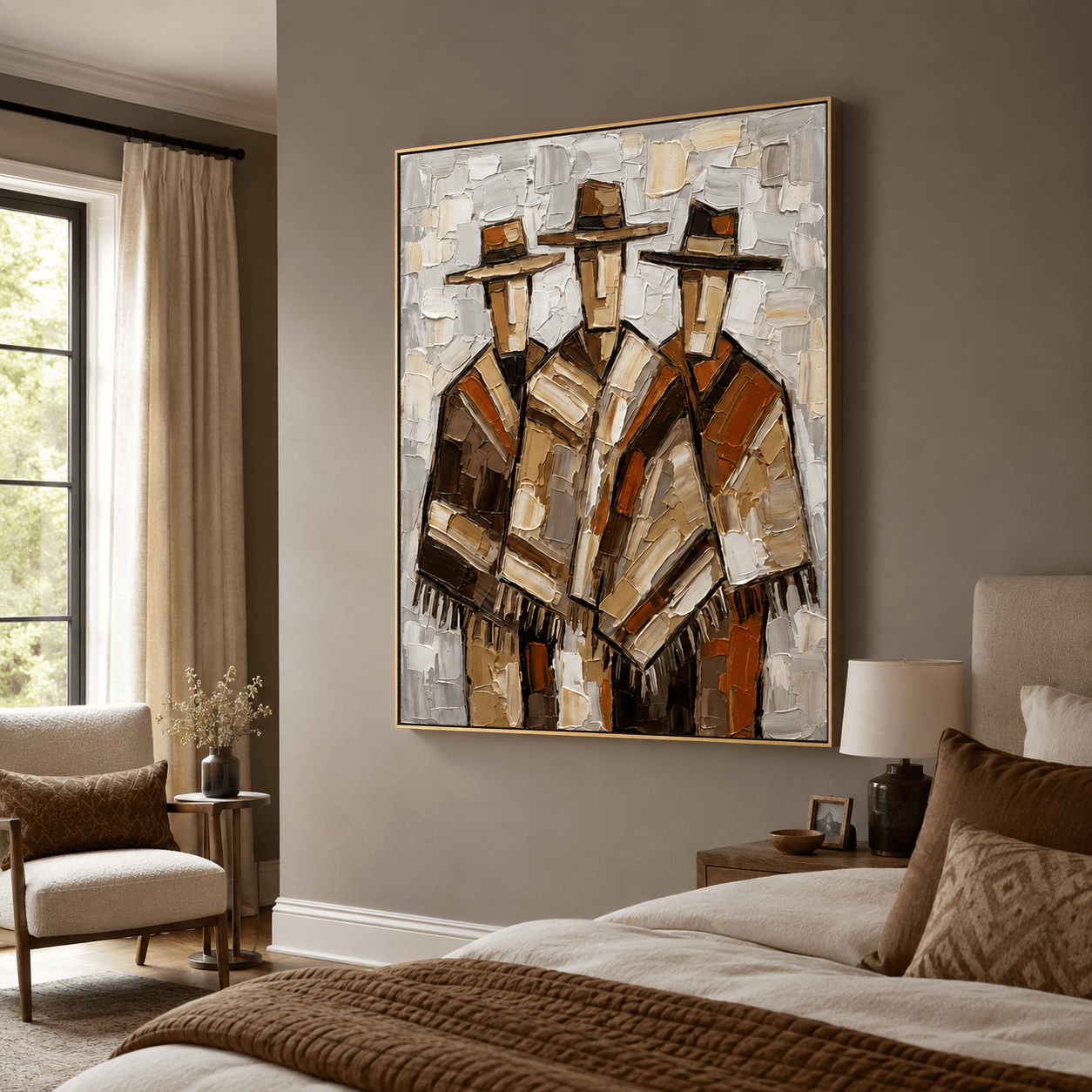 Textured Cloaked Trio | Earthy Hues