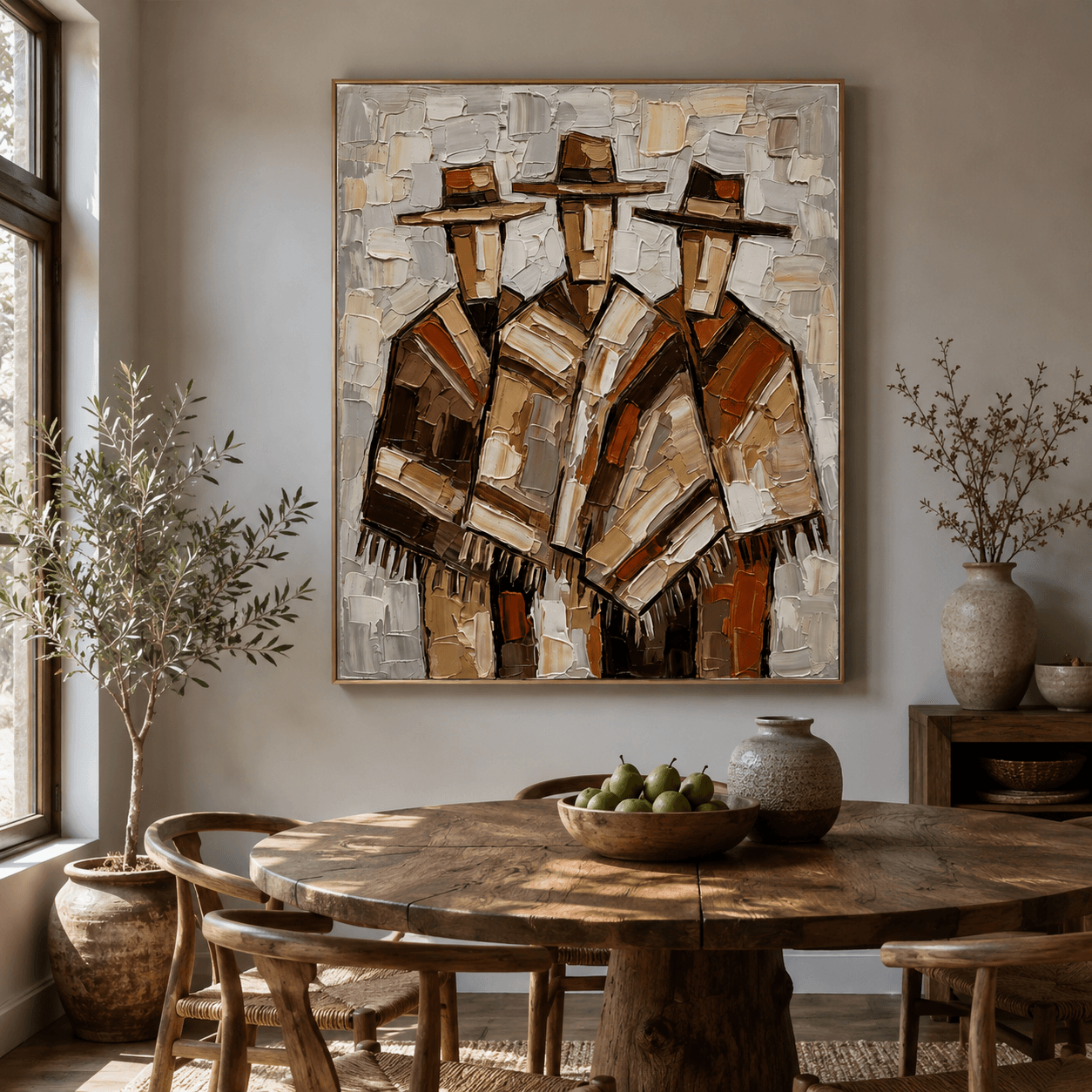 Textured Cloaked Trio | Earthy Hues