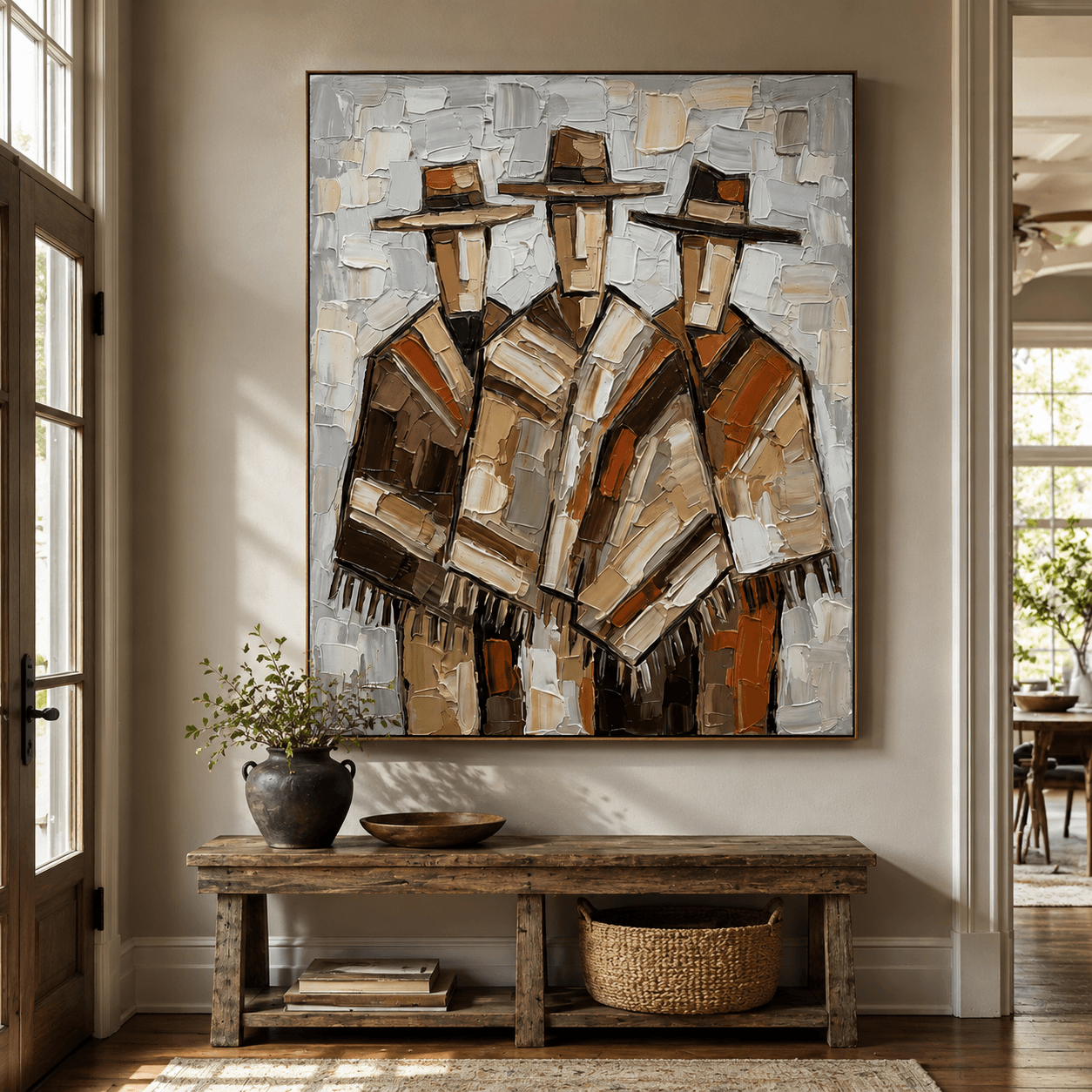 Textured Cloaked Trio | Earthy Hues