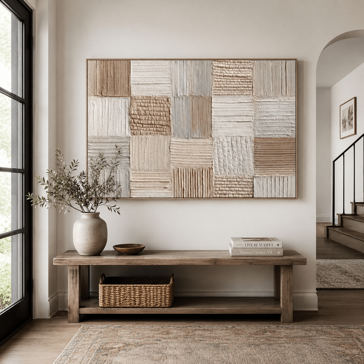Textured Patchwork Serenity | Neutral Tones