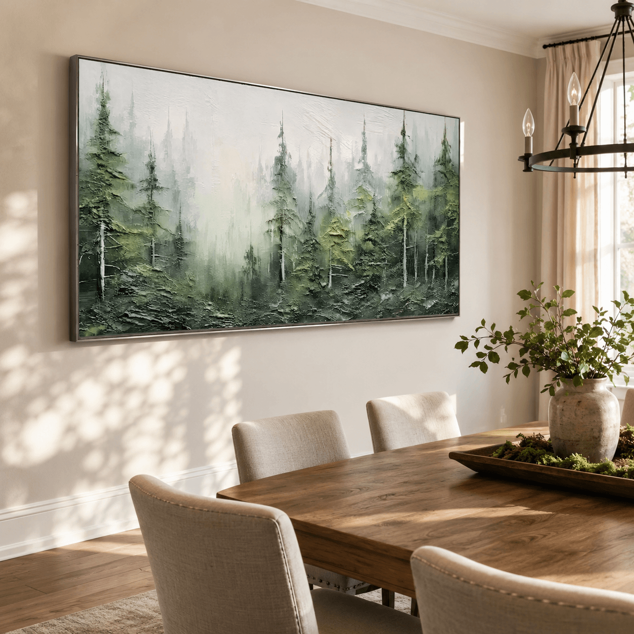 Textured Forest Opulence | Green Pine