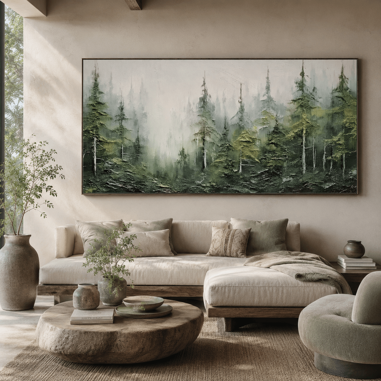 Textured Forest Opulence | Green Pine