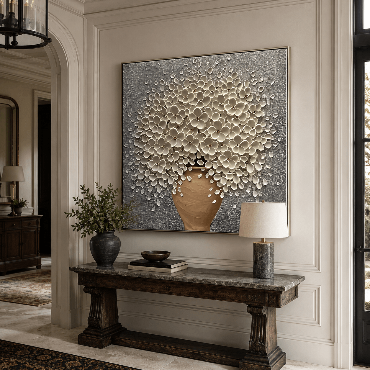 Textured Blossom Grandeur | Luminous Sophistication