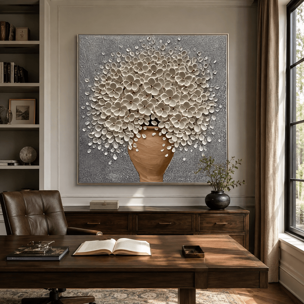 Textured Blossom Grandeur | Luminous Sophistication