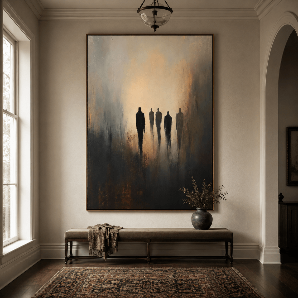 Figurative Shadow Figure Art | Moody Sophistication