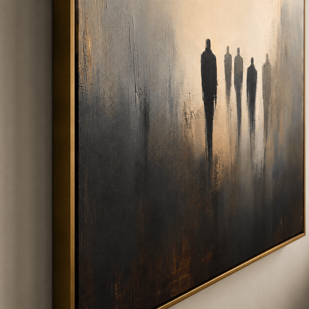 Figurative Shadow Figure Art | Moody Sophistication