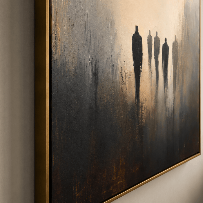 Figurative Shadow Figure Art | Moody Sophistication