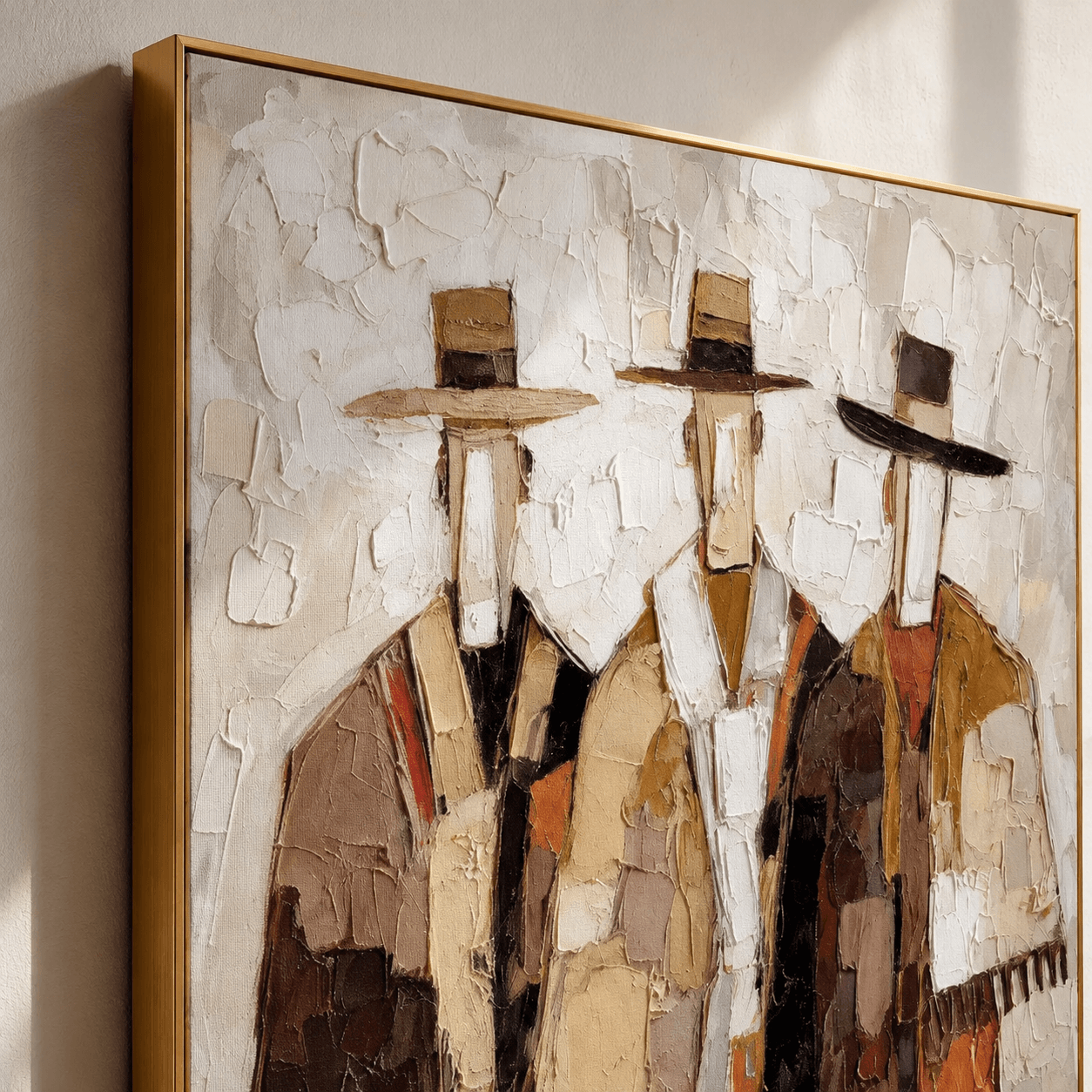 Textured Abstract Figure Art | Subtle Tones Flow