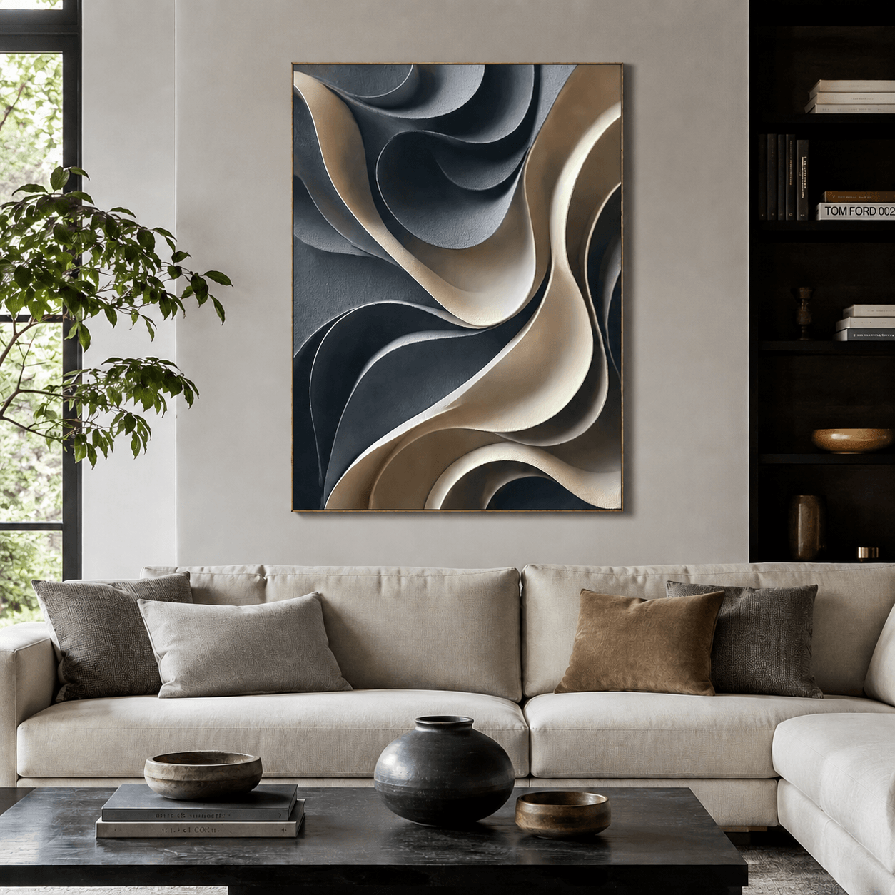 Textured Curve Luxury | Grey Beige