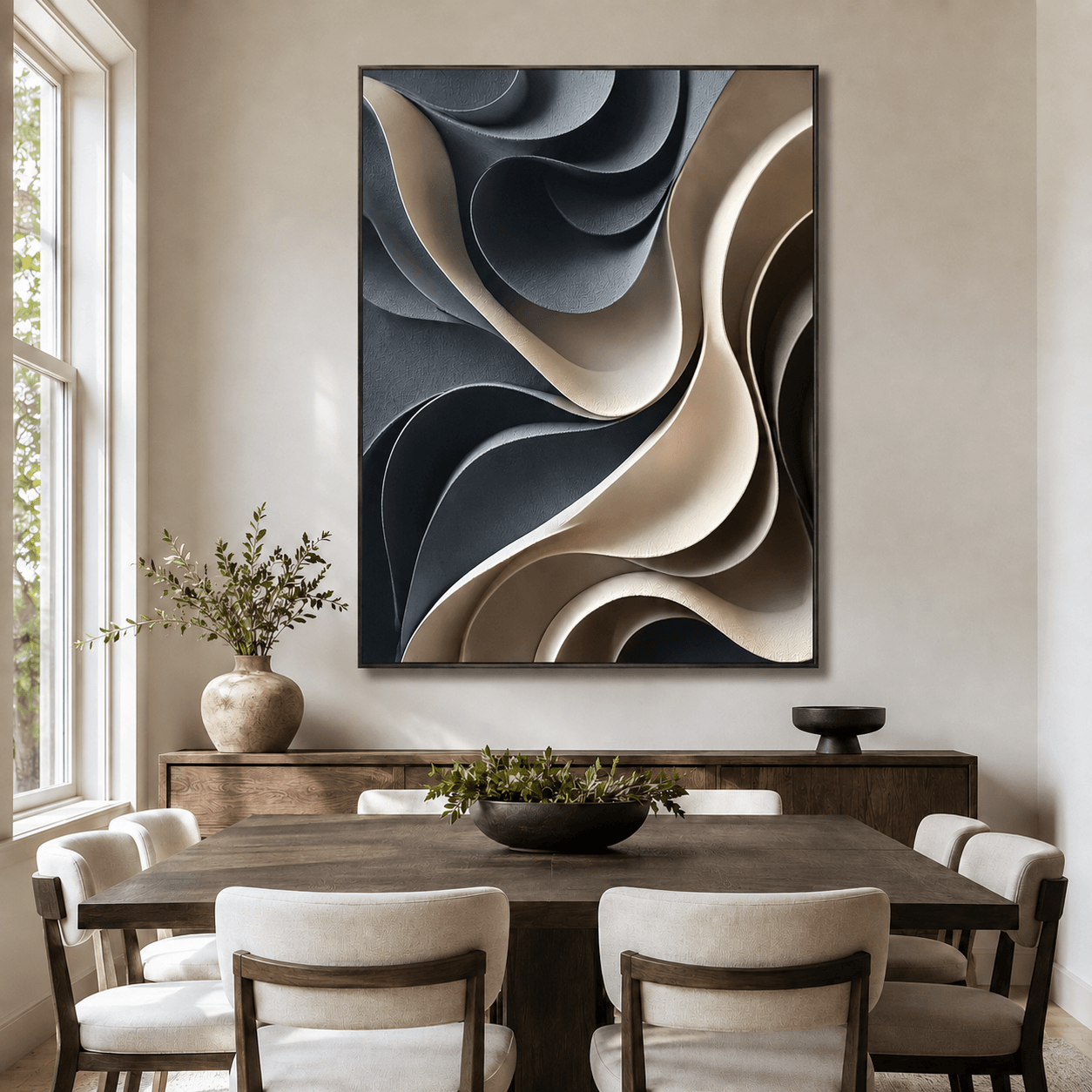 Textured Curve Luxury | Grey Beige