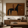 Stylized Equestrian Simplicity | Brown Rider