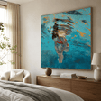 Figurative Underwater Swim Art | Vibrant Leisure Vibe