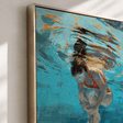Figurative Underwater Swim Art | Vibrant Leisure Vibe