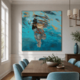 Figurative Underwater Swim Art | Vibrant Leisure Vibe