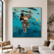 Figurative Underwater Swim Art | Vibrant Leisure Vibe