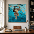 Figurative Underwater Swim Art | Vibrant Leisure Vibe