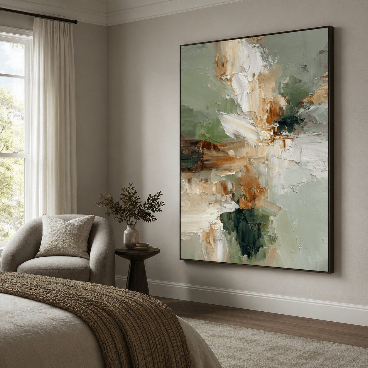 Textured Abstract Serenity | Sage Blend