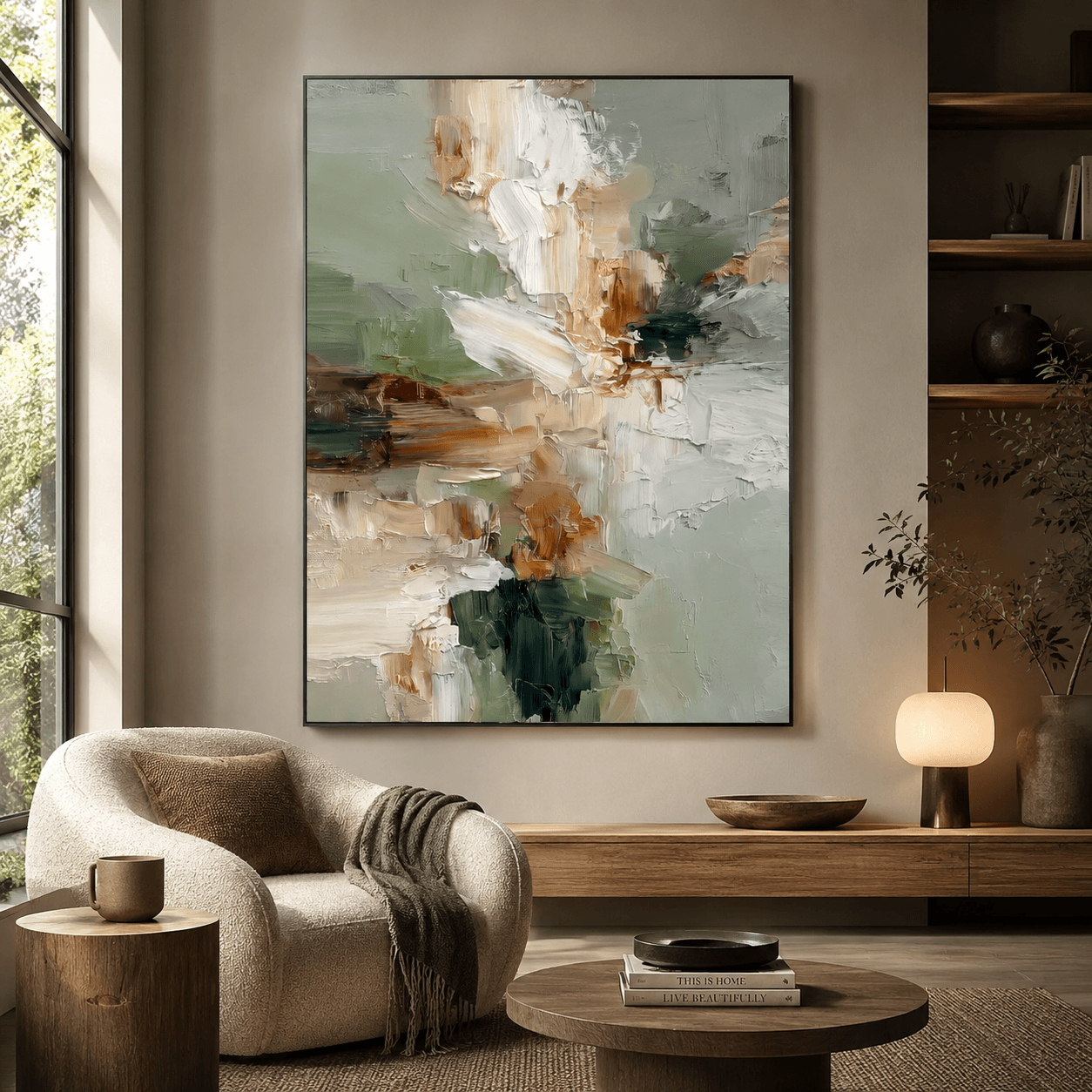 Textured Abstract Serenity | Sage Blend