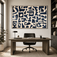 Textured Geometric Rhythm | Navy Block